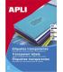 Apli Etiquetas Permanentes Translucidas 210 x 297 mm - 20 Hojas - Resistentes Intemperie