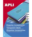 Apli Etiquetas Permanentes Translucidas 210 x 297 mm - 20 Hojas - Resistentes Intemperie