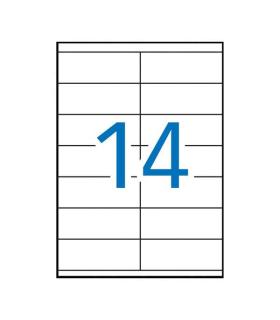 Apli Etiquetas Permanentes Blancas 105 x 40 mm - 100 Hojas