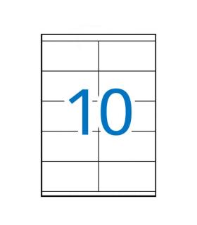 Apli Etiquetas Permanentes Blancas 105 x 57 mm - 100 Hojas