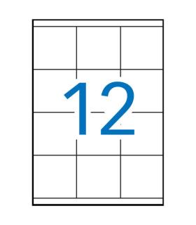 Apli Etiquetas Blancas Permanentes 70.0 x 67.7 mm 100 Hojas