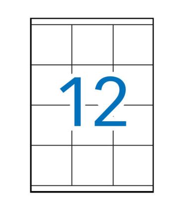 Apli Etiquetas Blancas Permanentes 70.0 x 67.7 mm 100 Hojas