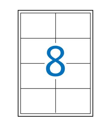 Apli Etiquetas Blancas Permanentes 97.0 x 67.7 mm 100 Hojas