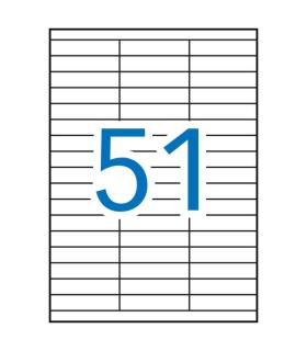 Apli Etiquetas Blancas Permanentes 70.0 x 16.9 mm 100 Hojas