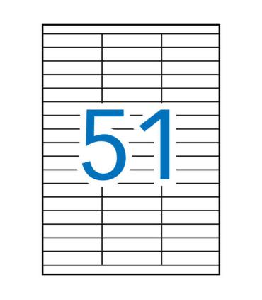 Apli Etiquetas Blancas Permanentes 70.0 x 16.9 mm 100 Hojas