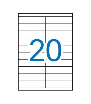 Apli Etiquetas Permanentes Blancas 105 x 29 mm - 100 Hojas