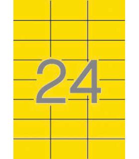 Apli Etiquetas Amarillas Permanentes 70.0 x 37.0mm 20 Hojas