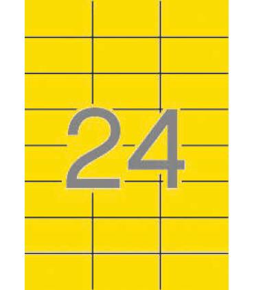 Apli Etiquetas Amarillas Permanentes 70.0 x 37.0mm 20 Hojas