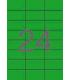Apli Etiquetas Verdes Permanentes 70.0 x 37.0mm 20 Hojas