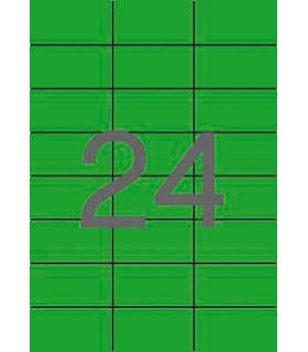 Apli Etiquetas Verdes Permanentes 70.0 x 37.0mm 20 Hojas