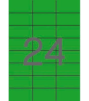 Apli Etiquetas Verdes Permanentes 70.0 x 37.0mm 20 Hojas