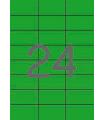 Apli Etiquetas Verdes Permanentes 70.0 x 37.0mm 20 Hojas