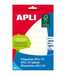 Apli Etiquetas 10 Blancas 8.0 x 12.0mm 10 Hojas