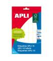 Apli Pack de 280 Etiquetas Permanentes Blancas 13x40mm - Aptas para Escritura Manual