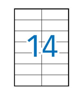 Apli Etiquetas Blancas Permanentes 105.0 x 42.4mm 500 Hojas