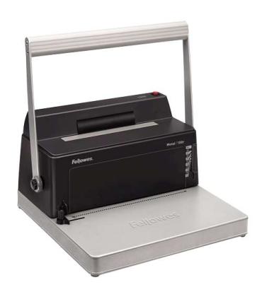 Fellowes Metal 100R Encuadernadora Manual A4 de Espiral Metalico - Perfora hasta 20 Hojas - Encuaderna hasta 450 Hojas
