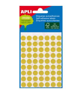 Apli Etiquetas Minibolsa Amarillas Ø 8.0mm 3 Hojas