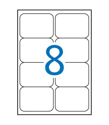 Apli Etiquetas Amarillo Fluorescente Permanentes 99.1 x 67.7mm 20 Hojas