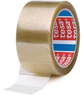 Tesa 4089 Precinto de Embalar 50mm x 66 Metros - Fabricado en Polipropileno - Adhesivo de Caucho Natural - Transparente Pack..