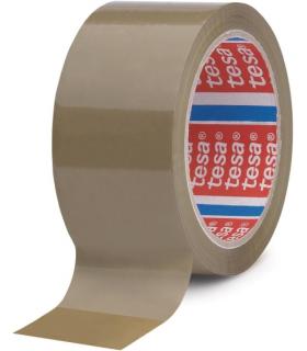 Tesa 4089 Precinto de Embalar 50mm x 66 Metros - Fabricado en Polipropileno - Adhesivo de Caucho Natural - Color Marron Pack..