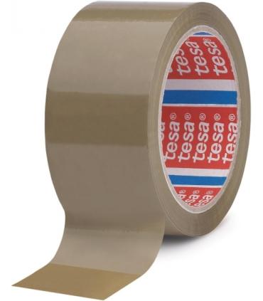 Tesa 4089 Precinto de Embalar 50mm x 66 Metros - Fabricado en Polipropileno - Adhesivo de Caucho Natural - Color Marron Pack..
