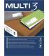 Multi3 Pack de 2700 Etiquetas Blancas Tamaño 70x30mm - 100 Hojas x 27 Etiquetas - Aptas para Imprimir