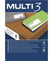 Multi3 Pack de 2700 Etiquetas Blancas Tamaño 70x30mm - 100 Hojas x 27 Etiquetas - Aptas para Imprimir
