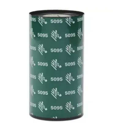 Zebra ZipShip 5095 Pack de 12 Cintas de Transferencia Termica Original - Cintas de Resina - Nucleo 12.7mm, Ancho 110mm, Longitud