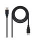 Nanocable Cable Prolongador USB-A 2.0 Macho a USB-A Hembra 1.80m