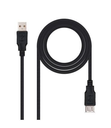 Nanocable Cable Prolongador USB-A 2.0 Macho a USB-A Hembra 1.80m
