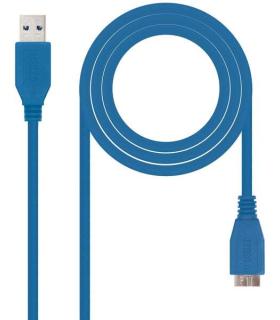 Nanocable Cable USB-A 3.0 Macho a Micro-USB 3.0 Macho 1m - Color Azul
