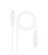 Nanocable Cable USB 2.0 3A - Tipo USB-C/M-USB-C/M - 1m - Color Blanco