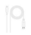 Nanocable Cable USB 3.1 Gen2 10Gbps 3A USB-C/M-A/M - 0.5m - Color Blanco