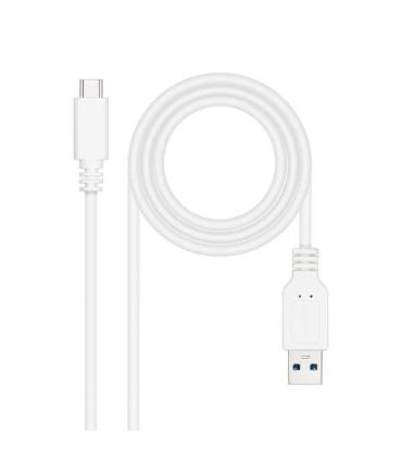Nanocable Cable USB 3.1 Gen2 10Gbps 3A USB-C/M-A/M - Color Blanco