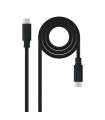Nanocable Cable USB 3.2 Gen2x2 - 20Gbps - 5A/100W - 4K/60Hz - USB-C/M-USB-C/M - 3m - Color Negro