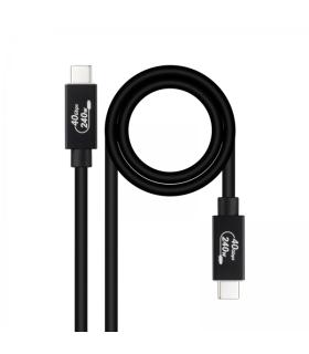 Nanocable Cable USB 4 Gen 3x2 40Gbps 5A/240W - USB-C/M-USB-C/M - 1.8 m - Color Negro