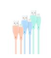 Nanocable Pack de 3 Cables USB-A Macho a Lightning Macho - Longitud 1m - Colores Pastel Rosa, Verde y Azul