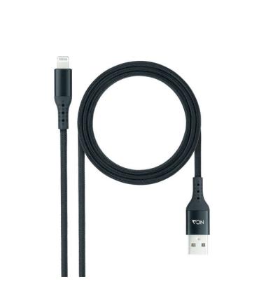 Nanocable Cable Lightning A USB A/M - Mallado - 1m - Color Negro