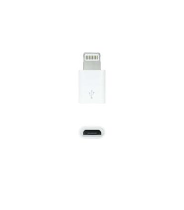 Nanocable Adaptador Lightning a Micro USB - Lightning/M-Micro B/H - Color Blanco