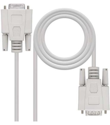 Nanocable Cable Serie RS232 DB9 Macho a DB9 Hembra 1.80m - Color Beige