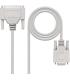 Nanocable Cable Serie Modem DB9 Hembra a DB25 Macho 1.80m - Color Beige