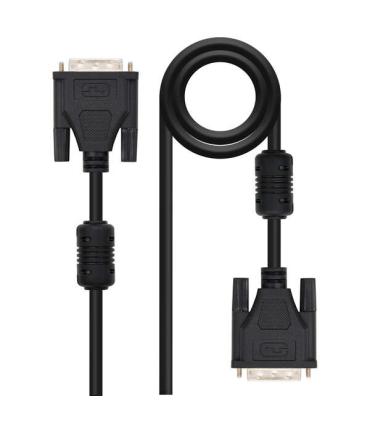 Nanocable Cable DVI Dual Link 24+1 Macho a DVI 24+1 Macho 5m - Color Negro