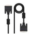 Nanocable Cable DVI Dual Link 24+1 Macho a DVI 24+1 Macho 5m - Color Negro