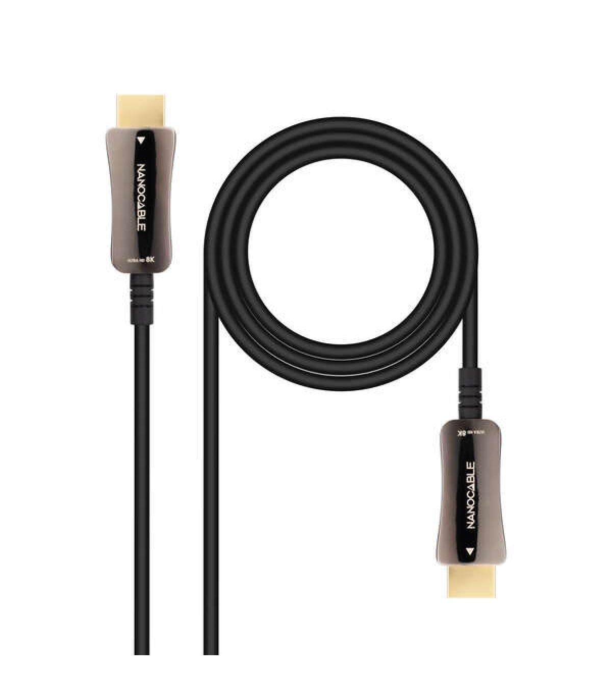 Nanocable Cable HDMI v2.1 Macho a HDMI v2.1 Macho 15m - 8K@60Hz 4K@120Hz 48Gbps - Color Negro