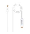 Nanocable Cable Conversor Mini DP Macho a HDMI v1.4 Macho 2m - Color Blanco