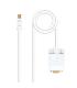 Nanocable Cable Conversor Mini DP Macho a VGA Macho 3m - Color Blanco