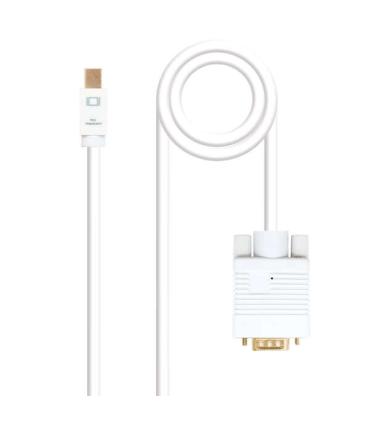 Nanocable Cable Conversor Mini DP Macho a VGA Macho 3m - Color Blanco
