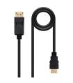 Nanocable Cable Conversor Displayport Macho a HDMI Macho - 10m - Color Negro