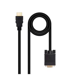 Nanocable Cable Conversor HDMI a VGA, HDMI/M-VGA/M 1.8m - Color Negro