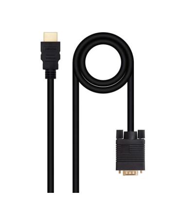 Nanocable Cable Conversor HDMI a VGA, HDMI/M-VGA/M 1.8m - Color Negro